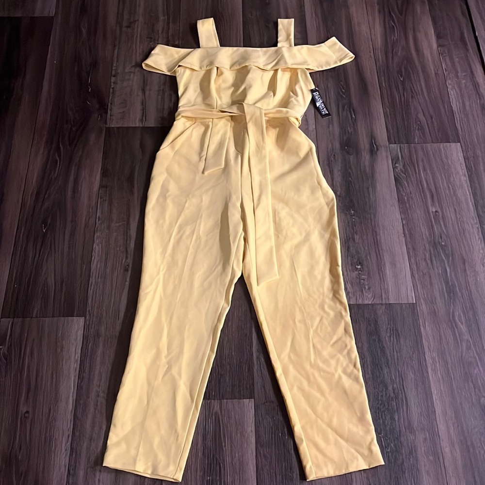 New York & Company cold shoulder jumpsuit